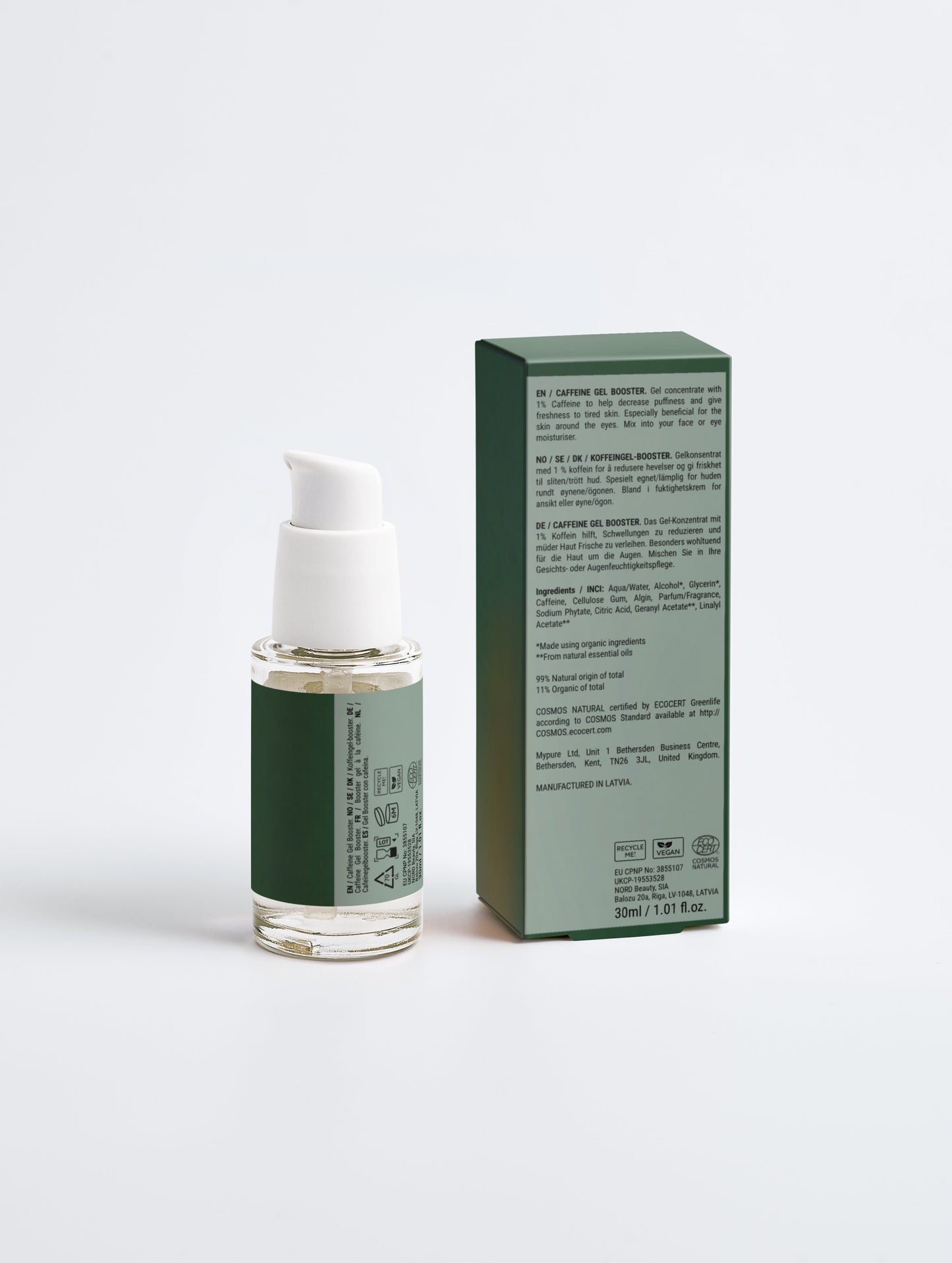Gel Visage Tonifiant, caféine, 30ml