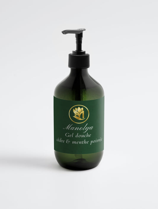 Gel Douche, Cèdre & Menthe Poivrée, 490ml