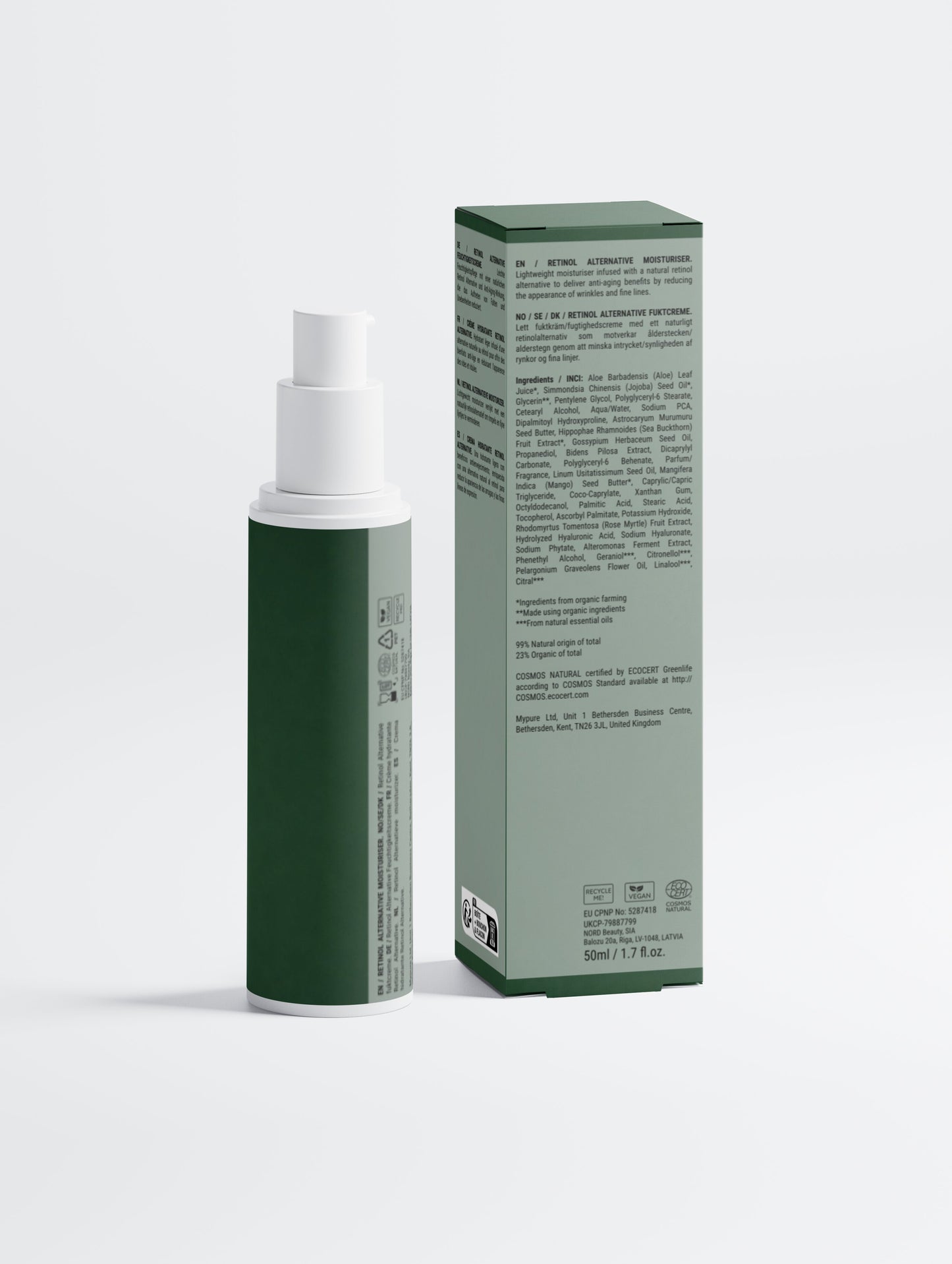Soin Hydratant Anti-Âge, alternative au rétinol, 50ml