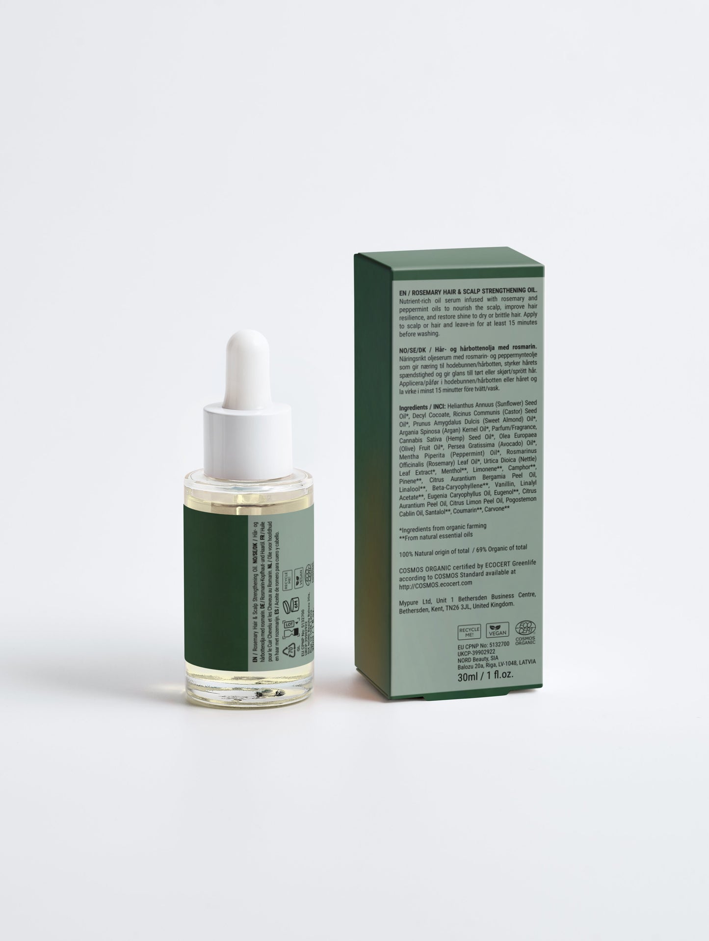 Huile Cheveux Romarin, force et vitalité, 30ml