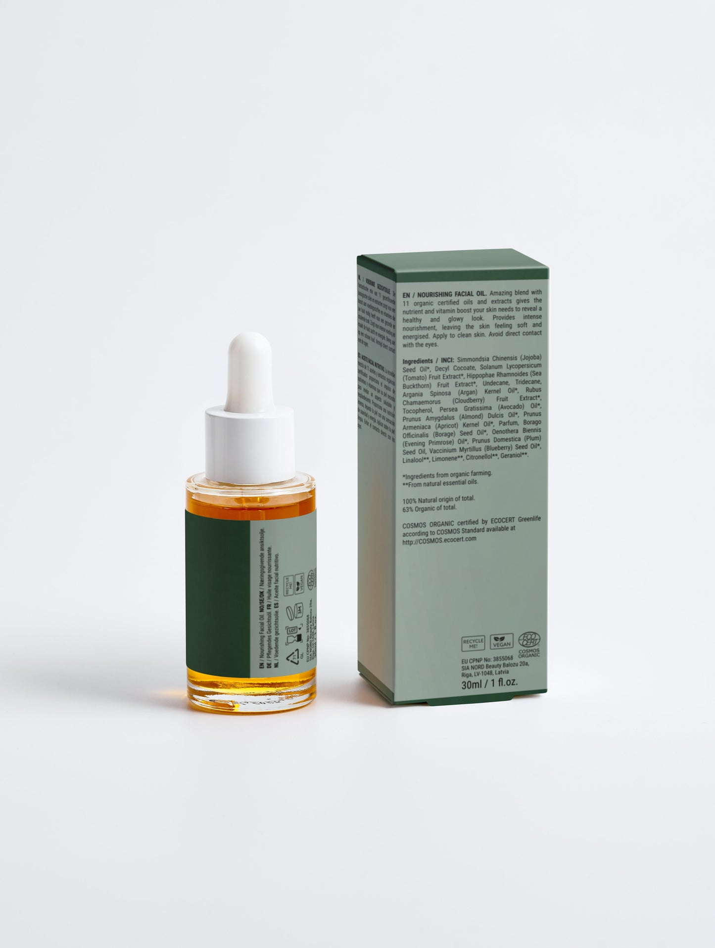Huile Visage Régénérante, à l’avocat, 30ml