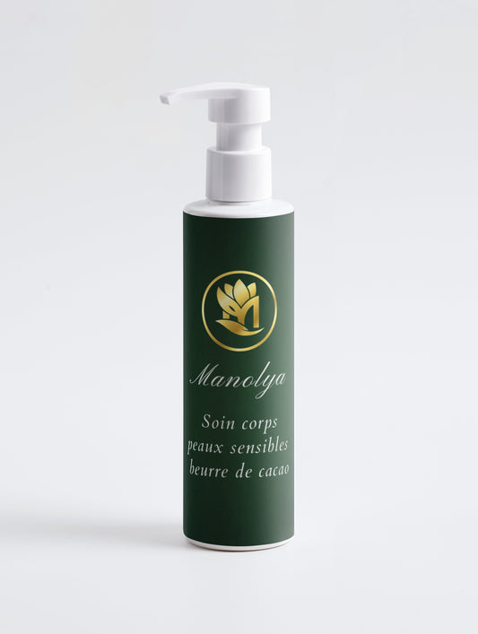 Soin corps, peau sensibles beurre de cacao, 190 ml
