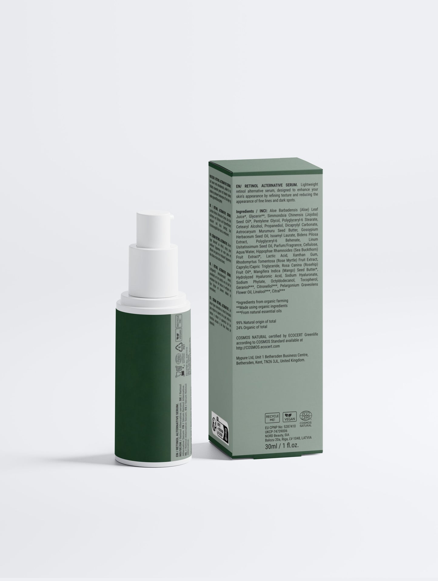 Sérum Visage Anti-Âge, alternative au rétinol, 30ml