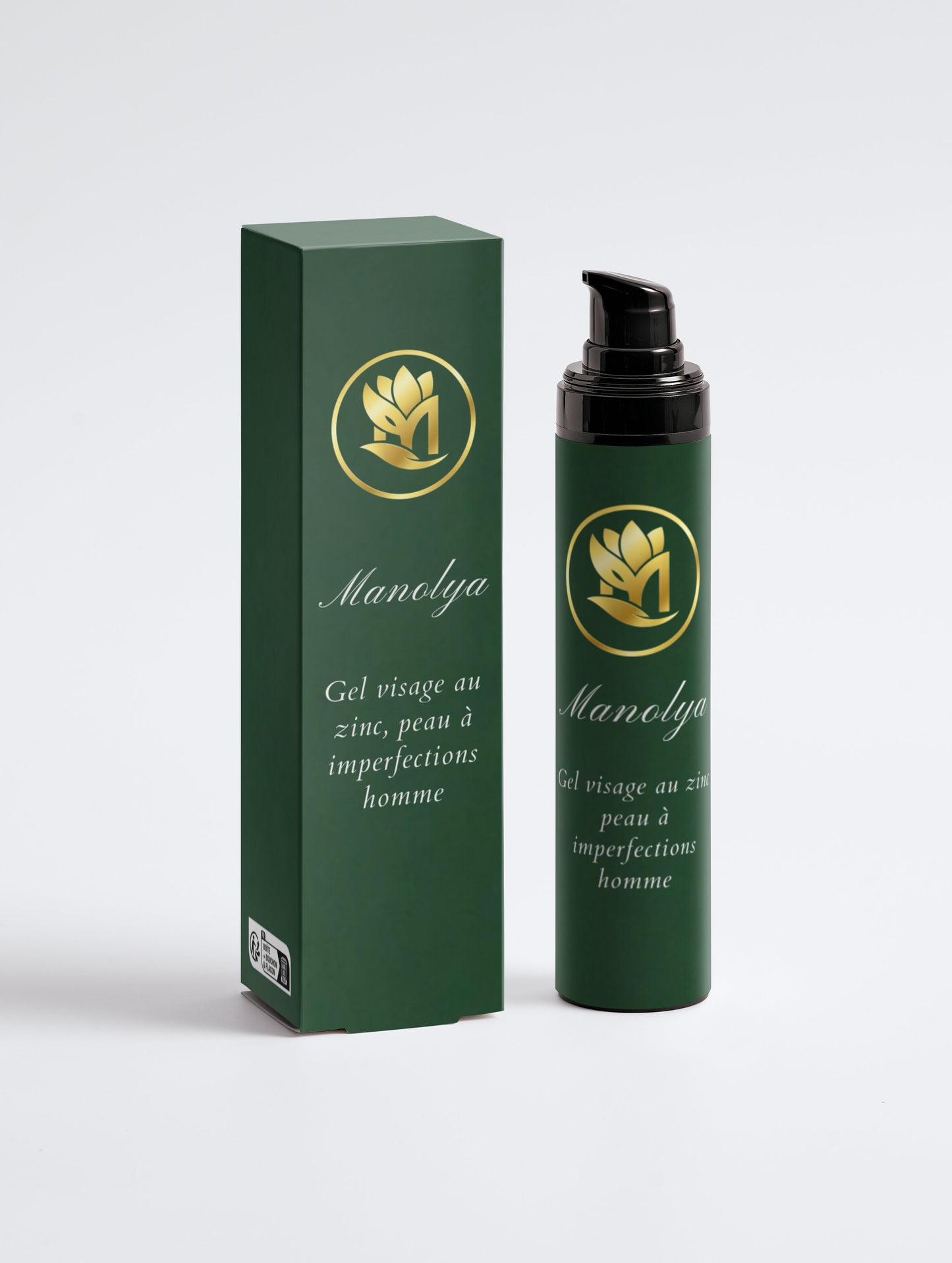 Gel visage au zinc  peau à imperfections, pour hommes, 50ml